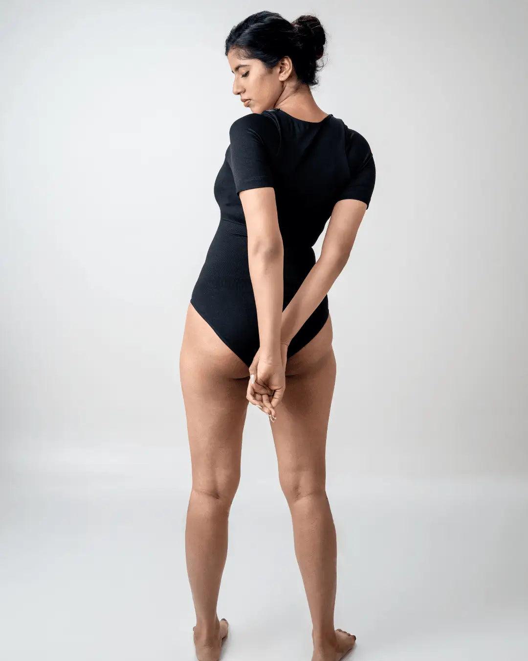 The Luxe Patch Shapewear Bodysuit - Half Sleeves