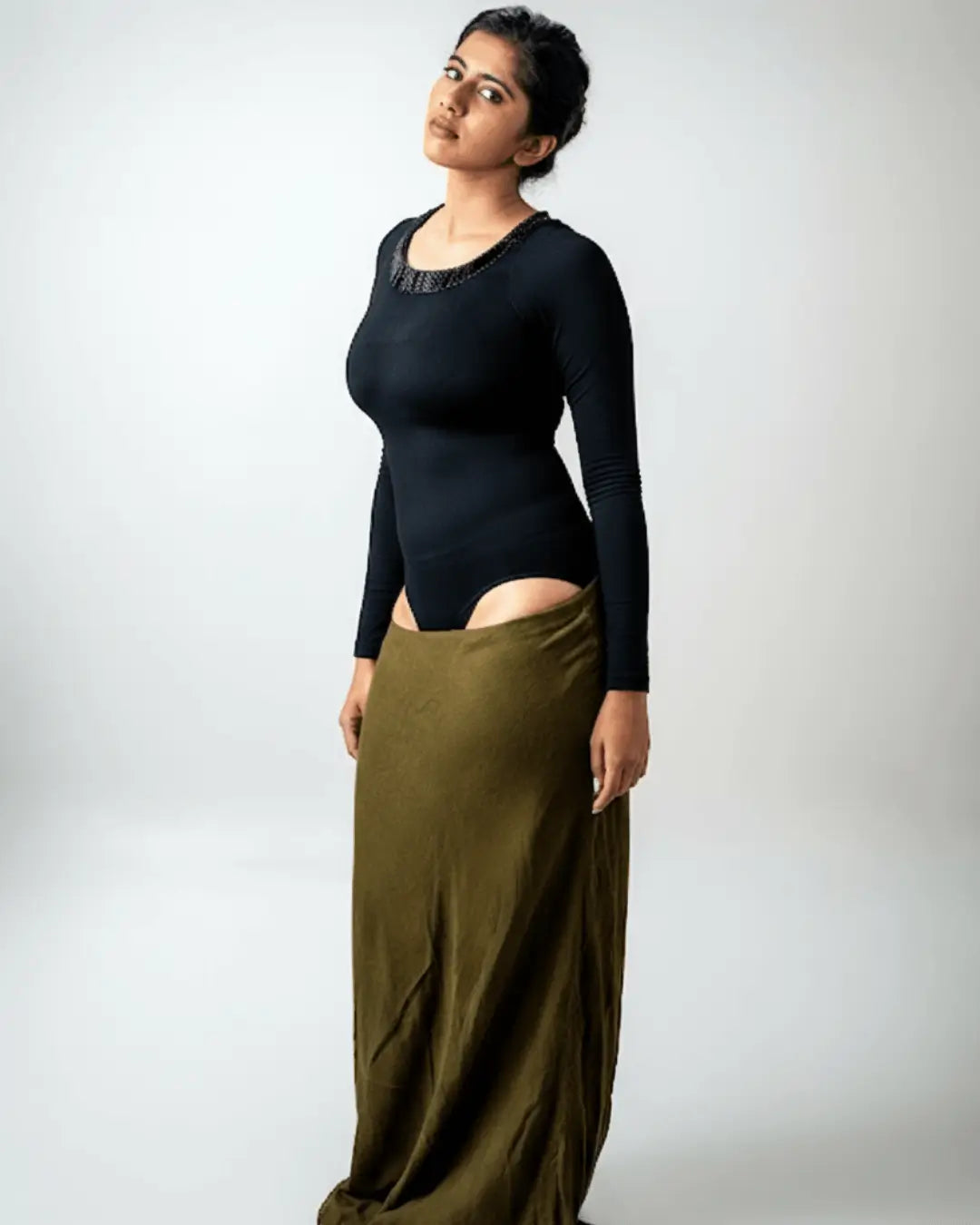 The Luxe Patch Shapewear Bodysuit - Full Sleeves