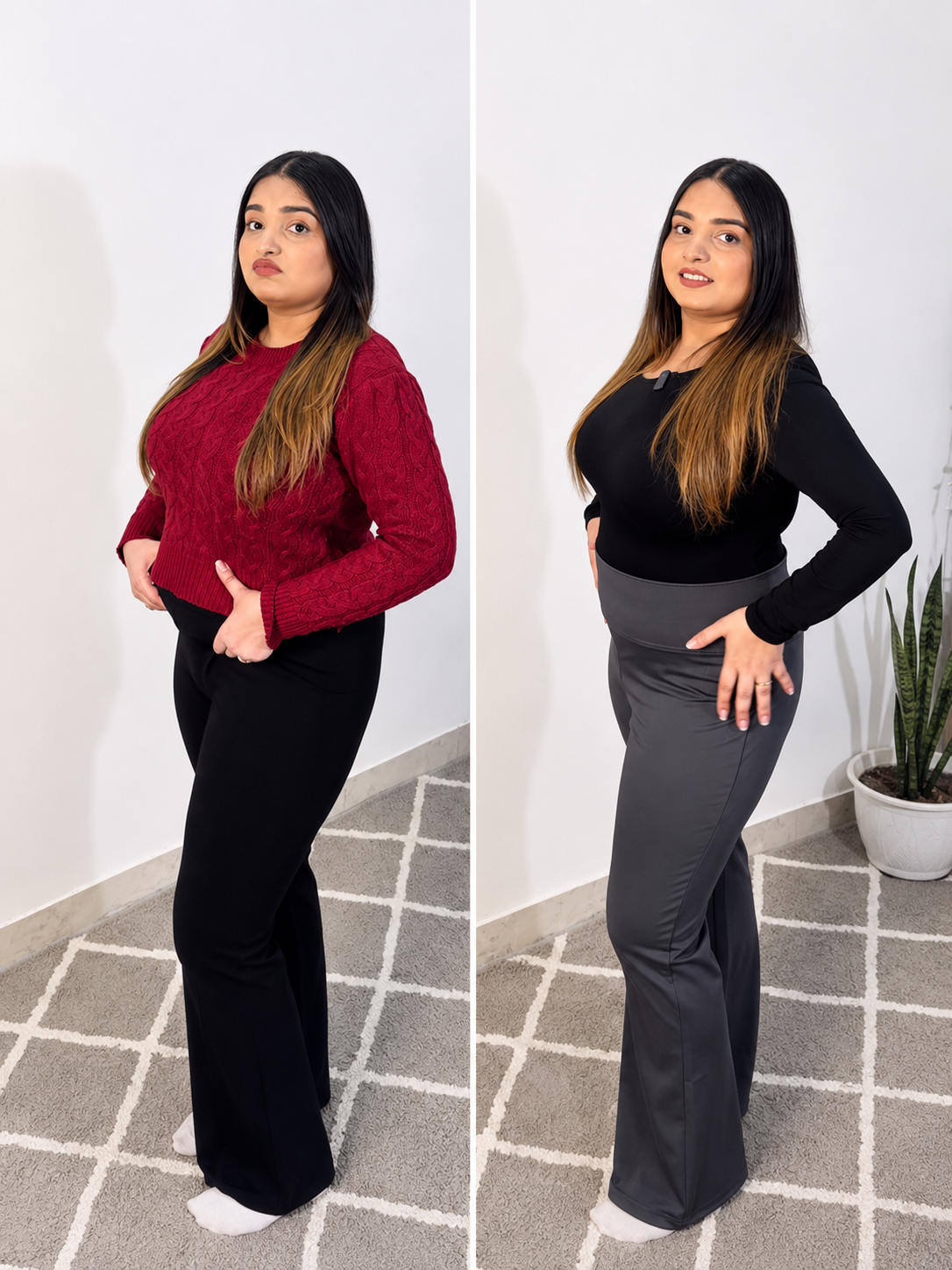 Scoop Neck Built-In Shapewear Bodysuit — Full Sleeve
