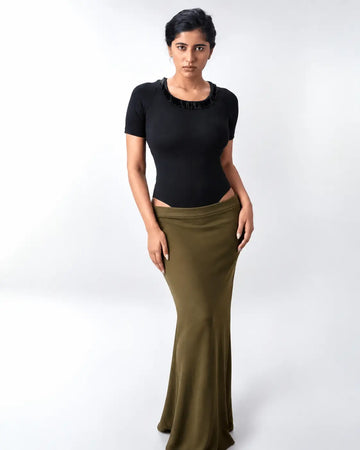 Luxe Patch Built-In Shapewear Bodysuit — Half Sleeve