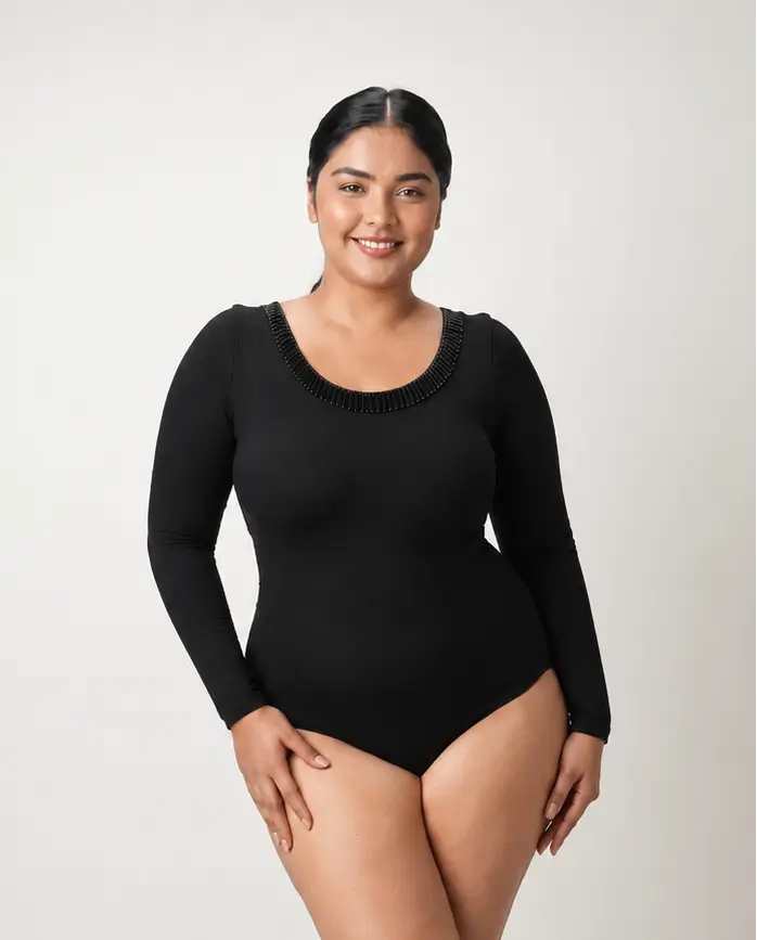 Built-in-shapewear bodysuit 
