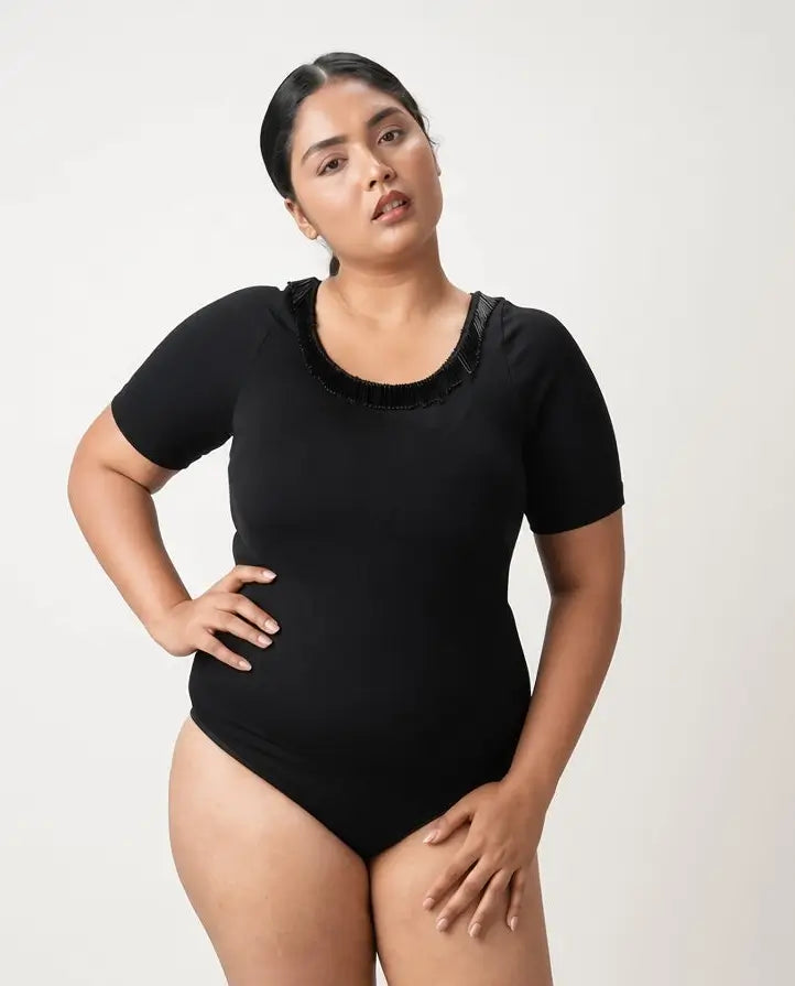 Built-in-shapewear bodysuit 